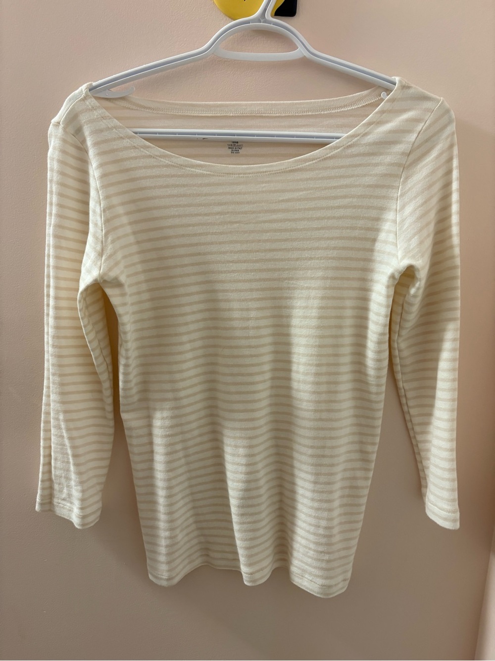 Brandy Melville Striped Boatneck Long Sleeve Top